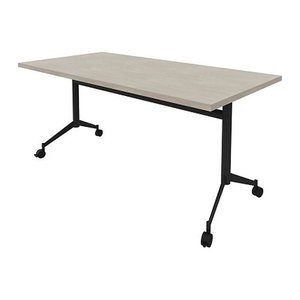 Quadrifoglio Mehrzwecktisch Pop-up beton, dunkelgrau rechteckig, T-Fuß-Gestell grau, 160,0 x 80,0 x 74,0 cm