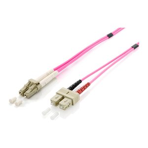 Equip Patchkabel LC->SC 0.50m Multimode Duplex OM4 violett Polybeutel