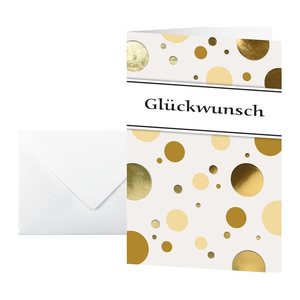 SIGEL Glückwunschkarten Golden Bubble DS106 DIN A6, 10 St.