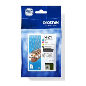 brother LC-421VAL schwarz, cyan, magenta, gelb Druckerpatronen, 4er-Set