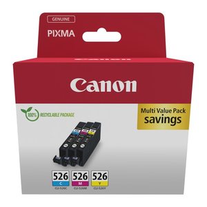 Canon CLI-526 C/M/Y cyan, magenta, gelb Druckerpatronen, 3er-Set