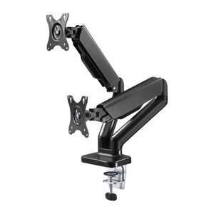 goobay Monitor-Halterung 58531 schwarz für 2 Monitore, Tischbohrung, Tischklemme
