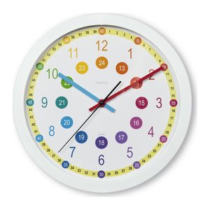 hama Wanduhr Sal mehrfarbig weiß Kunststoff, Ø 30,0 cm
