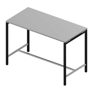 Quadrifoglio Stehtisch Creo grau rechteckig, 4-Fuß-Gestell grau, 160,0 x 80,0 x 107,0 cm