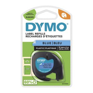 DYMO Schriftband LetraTag 91225 S0721650, 12 mm, schwarz auf blau, 1 St.