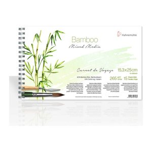 HAHNEMÜHLE Malblock Bamboo 15,3 x 25,0 cm 265 g/qm, 15 Blatt, 1 Block
