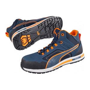PUMA® Herren S3 Sicherheitsschuhe "CROSSTWIST MID" URBAN PROTECT blau Größe 39, 1 Paar