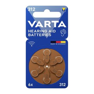 VARTA Knopfzellen 312 Zink-Luft 1,45 V, 6 St.
