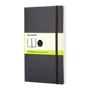 MOLESKINE Notizbuch Classic Collection flexibler Einband ca. DIN A5 blanko, schwarz Softcover 192 Seiten, 1 St.