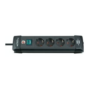 brennenstuhl Premium-Line 4-fach Steckdosenleiste mit Schalter 1,8 m schwarz