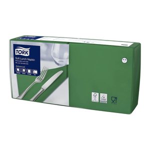 TORK Servietten Soft dunkelgrün 3-lagig 32,6 x 33,0 cm, 150 St.