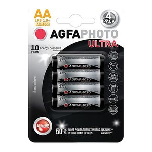 AgfaPhoto Batterie Alkaline Ultra -AA LR06 Mignon 4St.