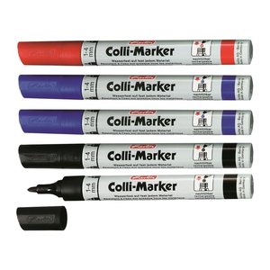 herlitz Colli-Marker Permanentmarker farbsortiert 1,0 - 4,0 mm, 5 St.