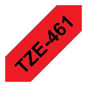 brother Schriftband TZe-461 TZE461, 36 mm, schwarz auf rot, 1 St.