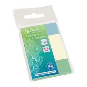 Herlitz PostIt s 20x50mm 4x40Bl. GREENline farblich sortier