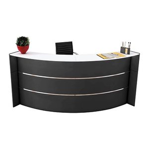 Kerkmann Empfangstheke BARI gebogen, anthrazit, weiß 257,5 x 122,5 x 112,0 cm