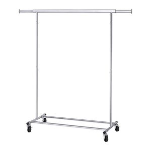 SONGMICS Rollgarderobe HSR13S silber Metall 92,0 - 132,0 x 160,0 cm, 1 St.