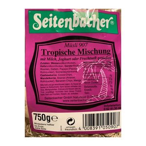 Seitenbacher® Tropische Mischung Müsli 750,0 g, 1 St.
