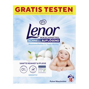 Lenor SENSITIV Waschmittel Pulver, 900 ml