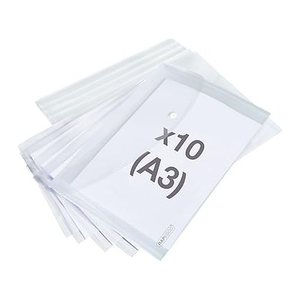 RAPESCO® Dokumententaschen ECO GRS DIN A3 transparent klar, 10 St.