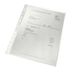 LEITZ Prospekthüllen Recycle 4791 DIN A4 transparent genarbt 0,10 mm, 25 St.