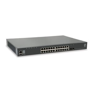 LevelOne Switch 24xGE/2x10GSFP+/1x10G KILBY 19" Managed L3