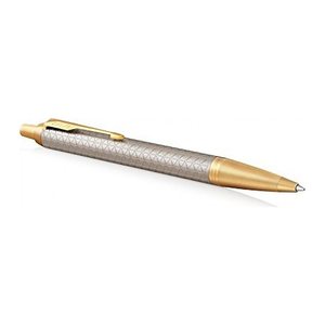 PARKER Kugelschreiber IM Premium Warm Silver M Blau Geschenkbox