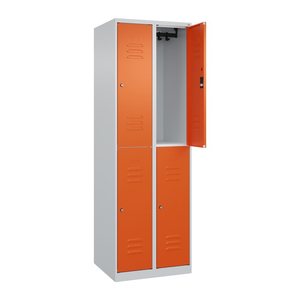 CP Spind Classic Plus reinorange, lichtgrau 080300-20 S10061, 4 Schließfächer 60,0 x 50,0 x 185,0 cm
