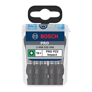 BOSCH Bit PRO Pozidriv Impact, PZ2, 15-teilig