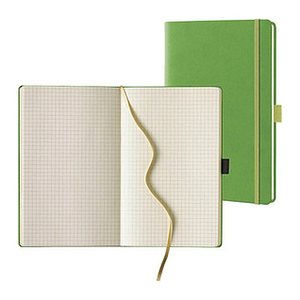 Lediberg Notizbuch ca. DIN A5 kariert, mittelgrün Hardcover 240 Seiten, 1 St.