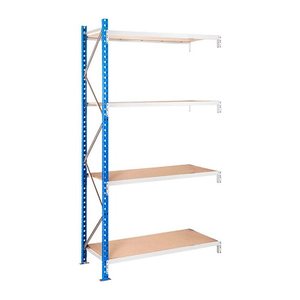 Manorga Anbau-Schwerlastregal EPSIVOL ZR2515604F4S himmelblau, braun 150,0 x 60,0 x 250,0 cm
