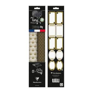 Clairefontaine Geschenkpapier Set Tiny Rolls mehrfarbig, 5,0 m