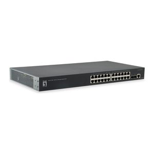 LevelOne Switch 24xGE/2x10GSFP+ KILBY 19" Managed L2