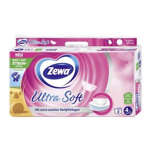 Zewa Toilettenpapier Ultra Soft 4-lagig, 8 Rollen