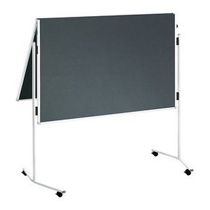 FRANKEN Moderationswand ECO klappbar 120,0 x 150,0 cm grau