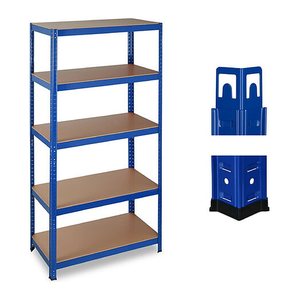 relaxdays Schwerlastregal 10026748_0 blau 90,0 x 45,0 x 180,0 cm