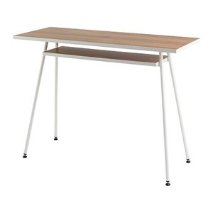 PAPERFLOW easyHome LV1 Schreibtisch walnuss rechteckig, A-Fuß-Gestell weiß 100,0 x 40,0 cm