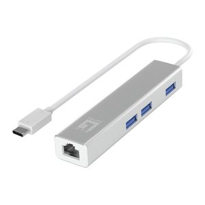 LevelOne Adapter GigaBit USB-C3.0->RJ45/3xUSB-A3.0 1Gbps