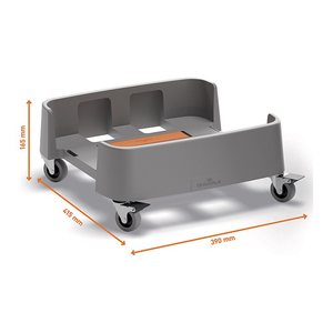 DURABLE Fahrgestell für Mülleimer DURABIN 90L rPP, 1 St.