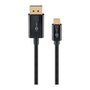 goobay USB-C 3.1/DisplayPort Kabel 1,0 m schwarz, 1 St.