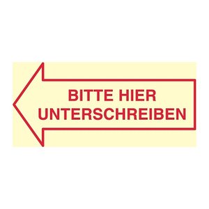 inFO Haftmarker gelb "BITTE HIER UNTERSCHREIBEN" 3x 50 Streifen