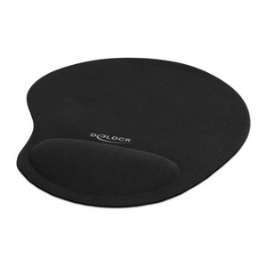 DELOCK Ergonomisches Mauspad mit Gel Handballenauflage schw.