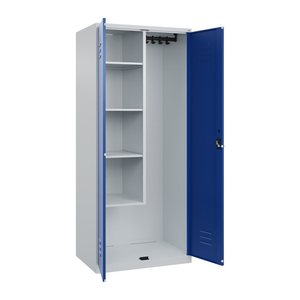 CP Putzmittelschrank Classic PLUS 080100-02 S10003 enzianblau, lichtgrau 4 Fachböden 80,0 x 50,0 x 185,0 cm, aufgebaut, 1 St.