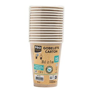 PROnappe Einweg-Kaffeebecher braun 200,0 ml, 15 St.