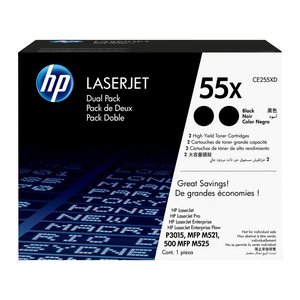 HP 55X (CE255XD) schwarz Tonerkartuschen, 2er-Set
