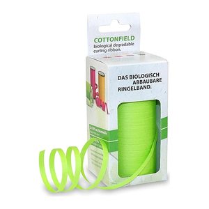 PRÄSENT Geschenkband COTTONFIELD matt hellgrün 5,0 mm x 100,0 m