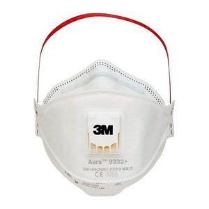 3M Atemschutzmasken Aura™ Comfort Cool Flow™ 9332+ FFP3 NR D EN 149:2001, 5 St.