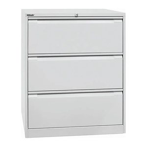 BISLEY Hängeregistraturschrank silber 3 Schubladen 80,0 x 62,2 x 101,6 cm, 1 St.