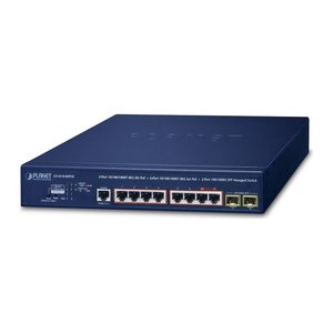 PLANET 2Port GE 802.3bt + 6Port GE 802.3at + 2Port 1000X SFP