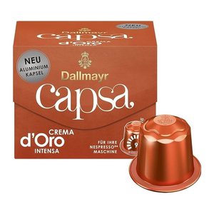 Dallmayr Capsa Crema d'Oro Intensa Kaffeekapseln, Arabicabohnen kräftig, 10 St.